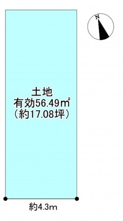 京都市上京区上天神町、土地の間取り画像です