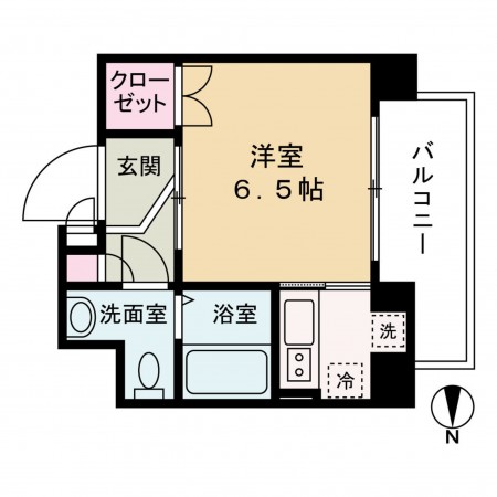 京都市上京区泰童片原町、マンションの間取り画像です