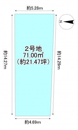 京都市上京区一条通御前通西入３丁目西町、土地の間取り画像です