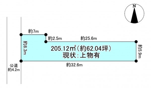 京都市上京区吉野町、土地の間取り画像です