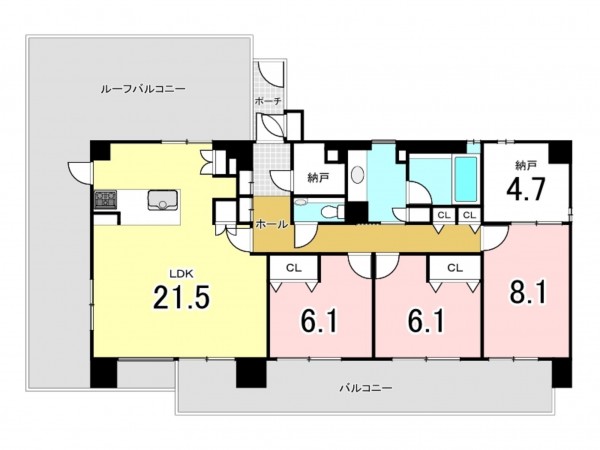 京都市上京区大上之町、マンションの間取り画像です