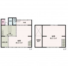 京都市上京区元誓願寺通大宮東入寺今町、中古一戸建ての間取り画像です