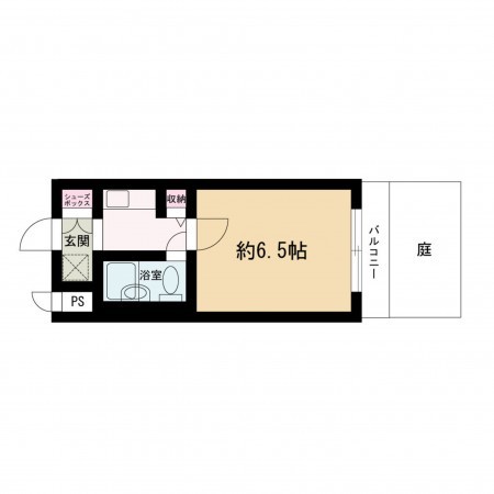 京都市上京区革堂町、マンションの間取り画像です