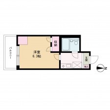 京都市上京区元北小路町、マンションの間取り画像です