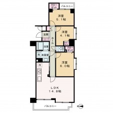 京都市上京区大宮通今出川下る薬師町、マンションの間取り画像です
