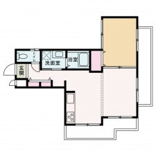 京都市上京区新町通上御霊前上る下清蔵口町、マンションの間取り画像です