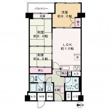 京都市上京区駒之町、マンションの間取り画像です