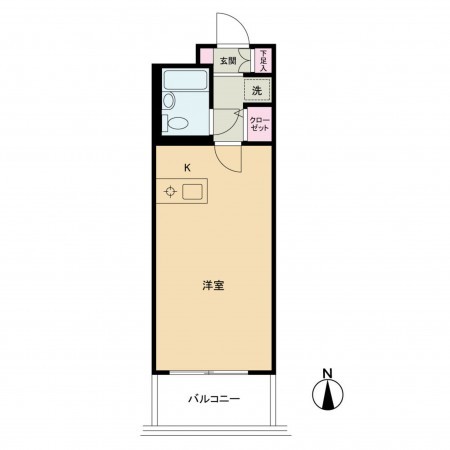 京都市上京区菊屋町、マンションの間取り画像です