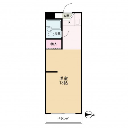 京都市上京区宮垣町、マンションの間取り画像です