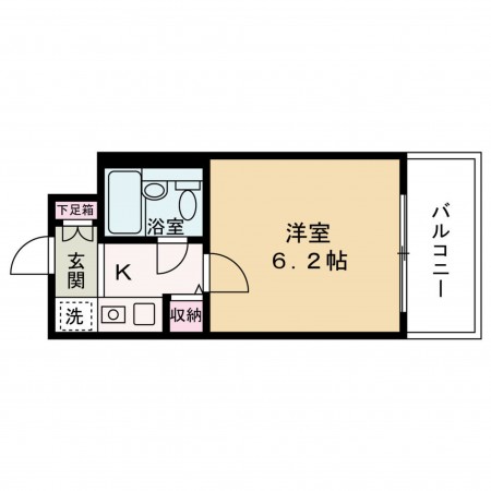 京都市上京区小川通一条上る革堂町、マンションの間取り画像です