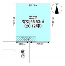 京都市上京区紙屋川町、土地の間取り画像です