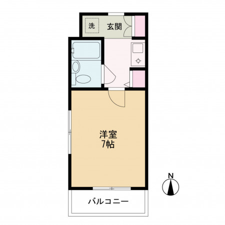 京都市上京区元北小路町、マンションの間取り画像です