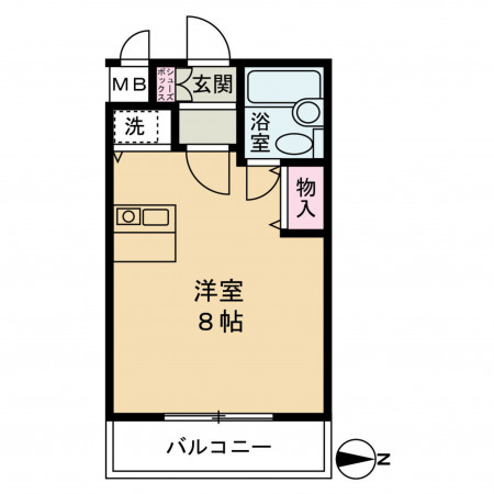 京都市上京区葭屋町通上長者町下る菊屋町、マンションの間取り画像です