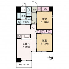 京都市上京区今出川町、マンションの間取り画像です