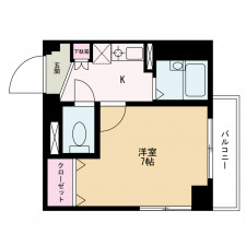 京都市上京区元４丁目、マンションの間取り画像です