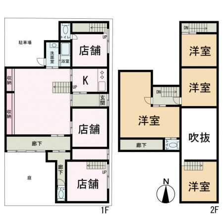 京都市上京区今出川通烏丸東入上る相国寺門前町、中古一戸建ての間取り画像です