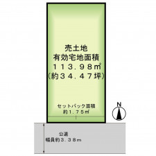 京都市上京区上立売通大宮西入硯屋町、土地の間取り画像です