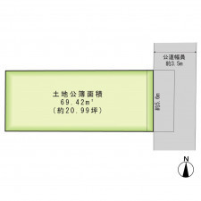 京都市中京区、土地の間取り画像です
