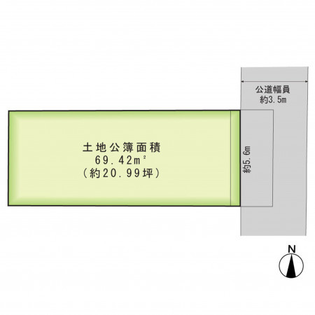 京都市中京区、土地の間取り画像です