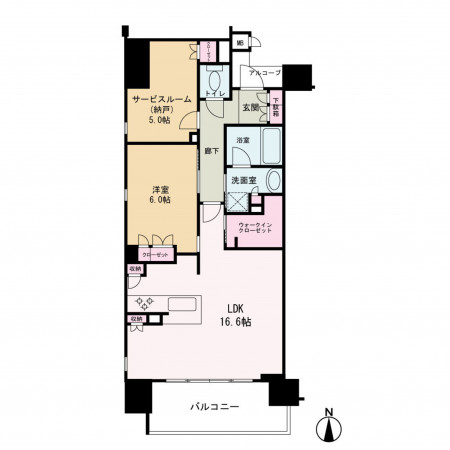 京都市中京区三条通堀川東入橋東詰町、マンションの間取り画像です
