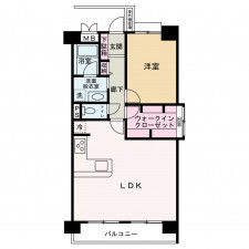 京都市中京区聚楽廻東町、マンションの間取り画像です