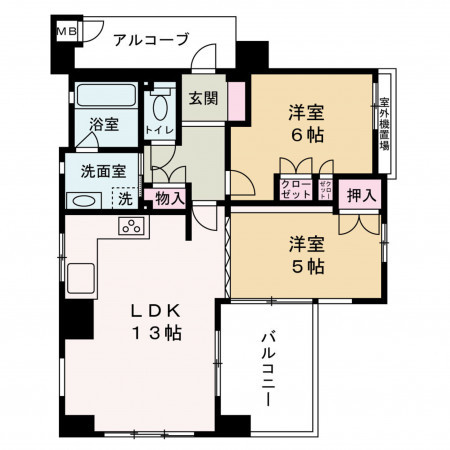 京都市中京区柳馬場通蛸薬師下る十文字町、マンションの間取り画像です