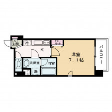 京都市中京区等持寺町、マンションの間取り画像です