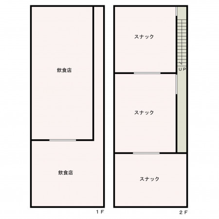 京都市中京区西ノ京北壺井町、収益物件/店舗事務所の間取り画像です