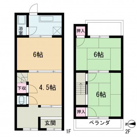 京都市中京区姉小路通堀川東入鍛冶町、中古一戸建ての間取り画像です