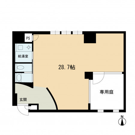 京都市中京区小結棚町、収益物件/店舗付住宅の間取り画像です