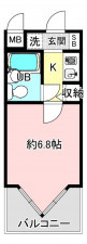 京都市上京区清元町、マンションの間取り画像です