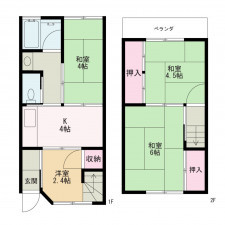 京都市中京区西ノ京永本町、中古一戸建ての間取り画像です