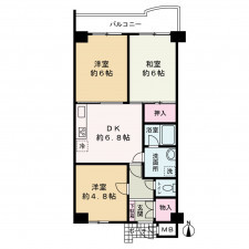 京都市中京区壬生仙念町、マンションの間取り画像です