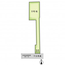 京都市上京区浮田町、土地の間取り画像です