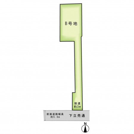 京都市上京区浮田町、土地の間取り画像です