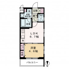 京都市中京区壬生西檜町、マンションの間取り画像です