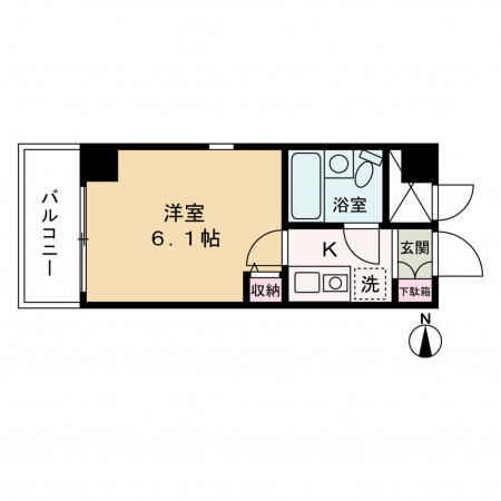 京都市中京区壬生馬場町、マンションの間取り画像です