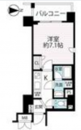 京都市中京区等持寺町、マンションの間取り画像です