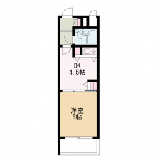 京都市中京区下黒門町、マンションの間取り画像です