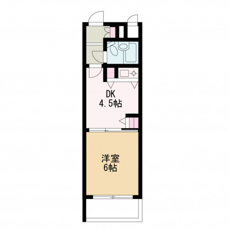 京都市中京区下黒門町、マンションの間取り画像です
