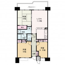 京都市中京区壬生天池町、マンションの間取り画像です