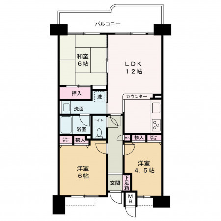 京都市中京区壬生天池町、マンションの間取り画像です
