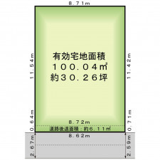 京都市上京区六軒町通下長者町下る七番町、土地の間取り画像です