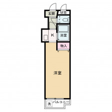 京都市中京区西ノ京勧学院町、マンションの間取り画像です