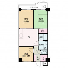 京都市中京区壬生仙念町、マンションの間取り画像です