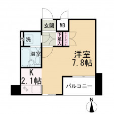 京都市中京区壬生森前町、マンションの間取り画像です