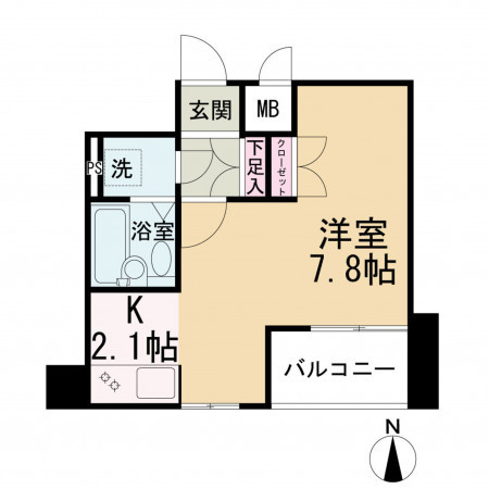 京都市中京区壬生森前町、マンションの間取り画像です