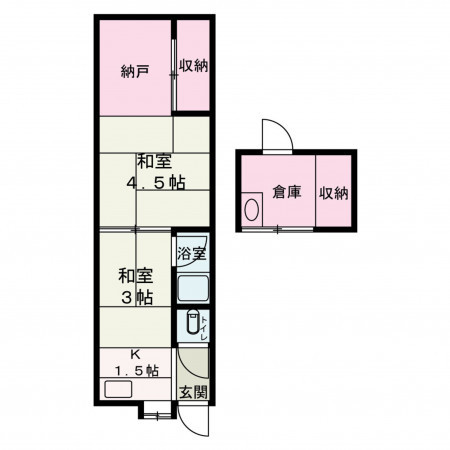 京都市中京区聚楽廻東町、中古一戸建ての間取り画像です