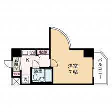 京都市上京区葭屋町通中立売上る福大明神町、マンションの間取り画像です