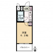 京都市中京区室町通二条上る冷泉町、マンションの間取り画像です